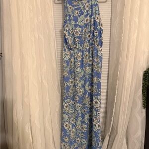 H&M Blue Floral Maxi Dress